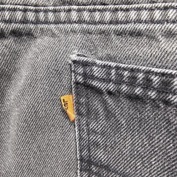 Vintage Levis 505 Shorts Mens 40 Black Orange Tab Denim Straight Grunge Work - Picture 5 of 11